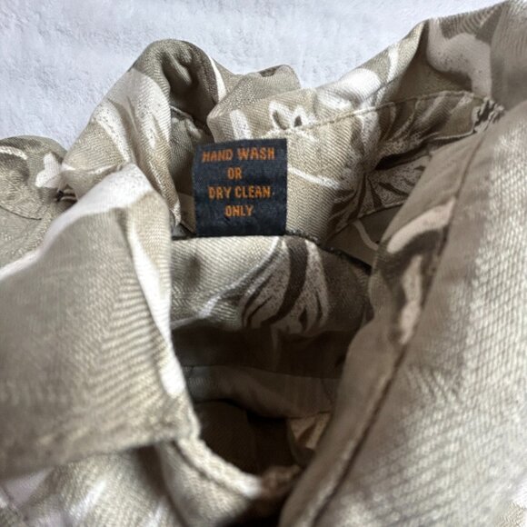 Hawaiian Reserve Collection Men's Hawaiian Shirt Silk Floral Green Size Medium - Picture 4 of 7